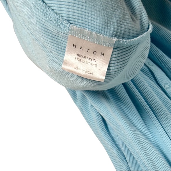 Hatch Size XS (0) Softest Rib Nursing Tank Dress Snap Button Front Blue - Picture 5 of 8